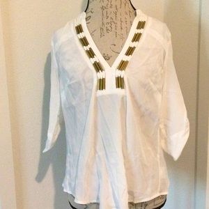 Nwt cream colored Bebe Tunic top